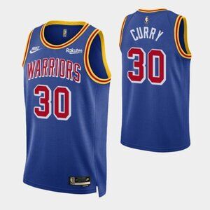 Mens Kids Youths Stephen Curry Blue Stitched Jersey